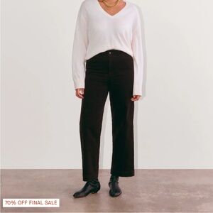Everlane The Sailor Pant in Corduroy Black 8